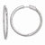 Sterling Silver Rhodium-plated CZ In & Out Hinged Hoop Earrings