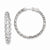 Sterling Silver Rhodium-plated CZ In & Out Hinged Hoop Earrings