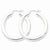 Sterling Silver Rhodium-plated 4mm Round Hoop Earrings