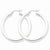 Sterling Silver Rhodium-plated 4mm Round Hoop Earrings
