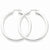 Sterling Silver Rhodium-plated 4mm Round Hoop Earrings