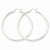 Sterling Silver Rhodium-plated 4mm Round Hoop Earrings