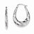 Sterling Silver Diamond-cut Scalloped Hoop Earrings