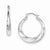 Sterling Silver Diamond-cut Scalloped Hoop Earrings