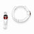 Sterling Silver Rhodium Plated Enameled Lady Bug Hoop Earrings