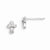 Sterling Silver Cross with CZ Post Earrings