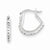 Sterling Silver CZ Heart Shape Hoop Earrings
