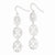 Sterling Silver Diamond-cut Ovals Dangle Earrings