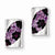 Sterling Silver Stellux Crystal Purple Stud Earrings