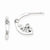 Sterling Silver Rhodium Plated CZ Fancy Hoop Post Earrings