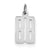 Sterling Silver Small Elongated Polished Number 88 Charm hide-image