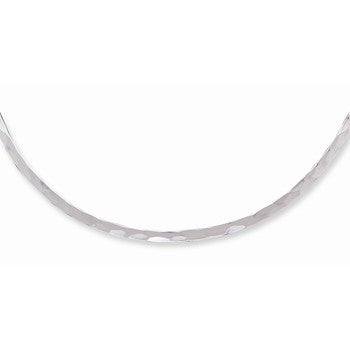 Sterling Silver Hammered Neck Collar Necklace