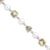Sterling Silver Lt Yellow Cz & Syn Pearl Bracelet