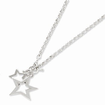 Sterling Silver Fancy Stars Necklace