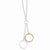 Sterling Silver & Vermeil Polished Fancy Circle Drop Necklace
