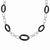 Sterling Silver Black Ovals Heavy Link Necklace