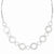 Sterling Silver Polished & Textured Fancy Circle Necklace