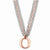 Sterling Silver & Rose Vermeil Multi-Strand with Circles Necklace