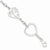 Sterling Silver Polished Heart Link Bracelet