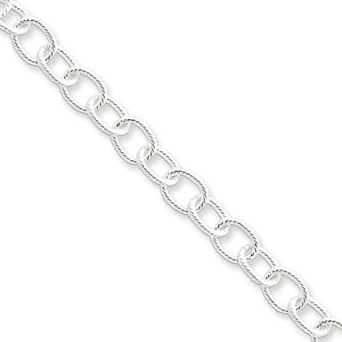 Sterling Silver Polished Fancy Link Bracelet