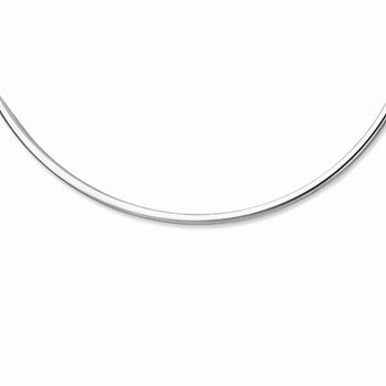 Sterling Silver Hollow Polished Neck Collar Necklace