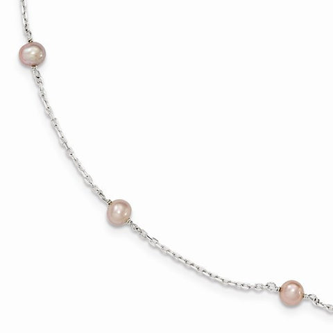 Sterling Silver and Cream Fw Cultured Pearl Bracelet