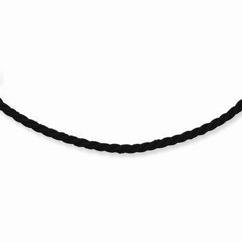 Sterling Silver Black Satin Cord Necklace