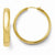 Sterling Silver Gold-plated 6mm Half Round Tube Earrings
