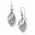 Sterling Silver Diamond-cut Puff Teardrop Shepherd Hook Earrings