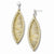 Sterling Silver Gold-tone 24k Flash Plated Dangle Earrings
