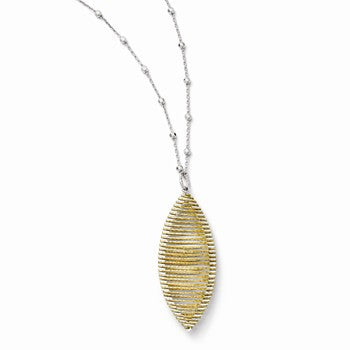 Sterling Silver Gold-Tone K Flash Plated Necklace