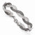Sterling Silver Ruthenium-Plated Diamond-Cut Bracelet