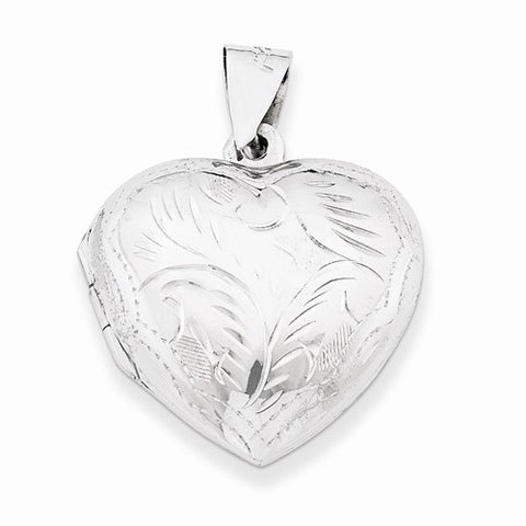 Sterling Silver Domed Heart Locket