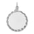 Engraveable Round with Rope Disc Charm in Sterling Silver