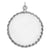 Engraveable Round with Rope Disc Charm in Sterling Silver