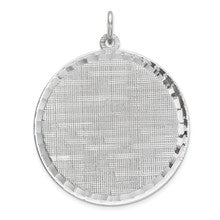 Sterling Silver Engraveable Round Patterned Disc Charm hide-image