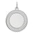 Engraveable Round Patterned Disc Charm in Sterling Silver