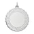 Engraveable Scalloped Patterned Charm in Sterling Silver