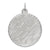 Engraveable Round Patterned Disc Charm in Sterling Silver