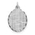 Engraveable Oval Patterned Disc Charm in Sterling Silver