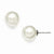 Sterling Silver 12-13mm Round White Shell Pearl Stud Earrings