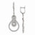 Sterling Silver CZ Hinged Hoop Earrings