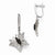Sterling Silver CZ Butterfly Dangle Hinged Hoop Earrings
