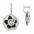 Sterling Silver CZ Flower Dangle Hinged Hoop Earrings