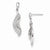 Sterling Silver CZ Rhodium Polished Earrings