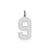 Medium Polished Number 9 Charm in Sterling Silver