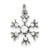 Sterling Silver Clear CZ Snowflake Charm hide-image