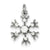 Clear CZ Snowflake Charm in Sterling Silver