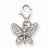 Sterling Silver CZ Butterfly Charm hide-image