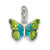 Enameled Butterfly Charm in Sterling Silver
